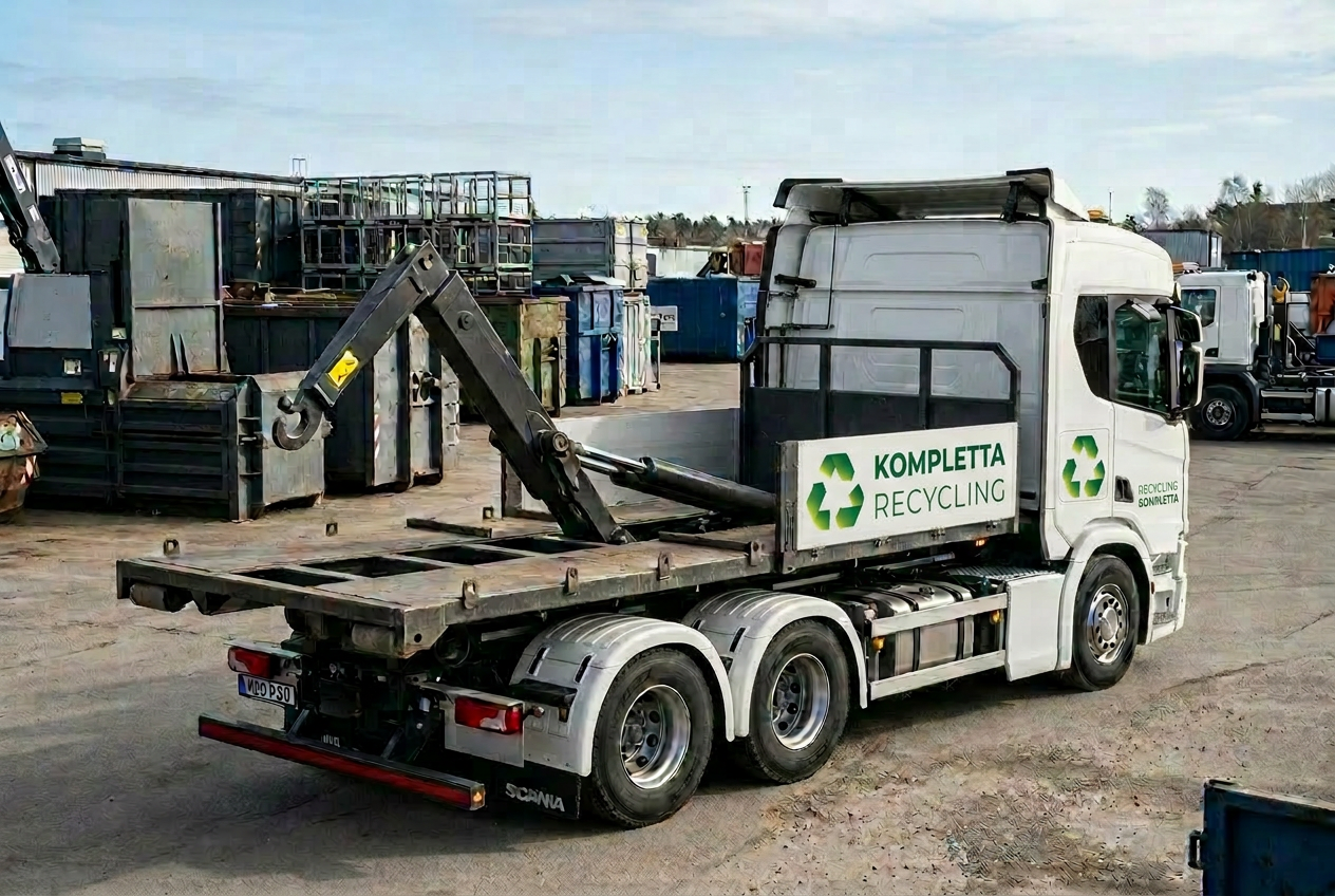 Container för bygg- och industriavfall