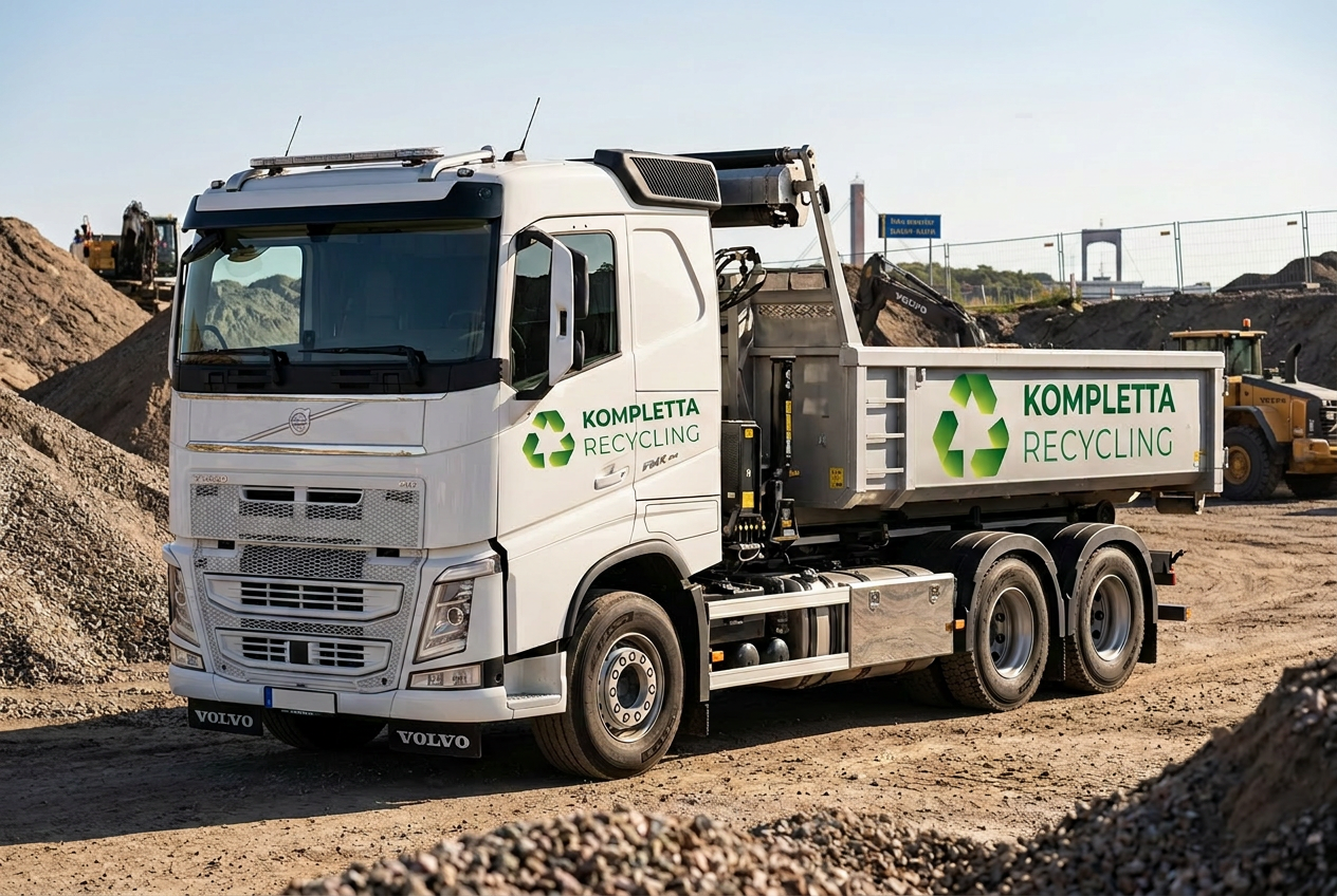 Schakttransport av jord, sten och grus